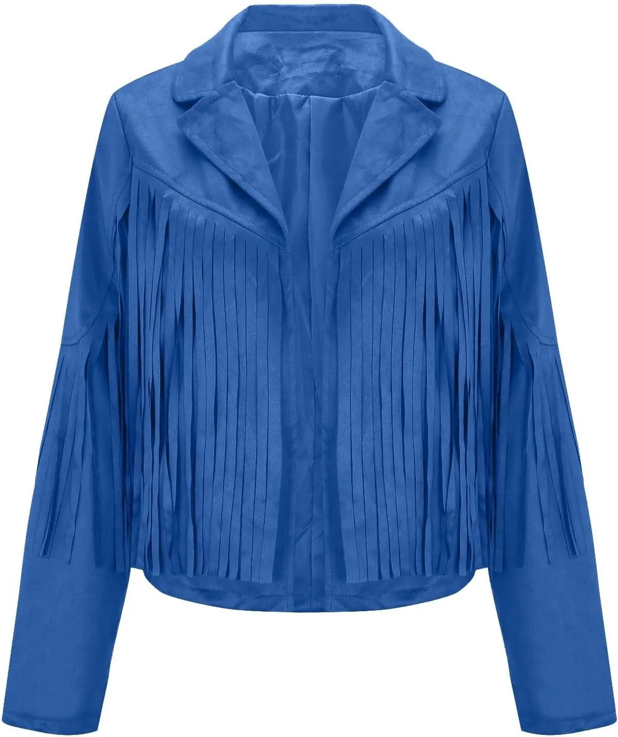 2023 Womens Fringe Jackets Fashion Cropped Petite Coats Tassel Motorcycle Short Jacket Trendy Casual Outerwear Overcoat