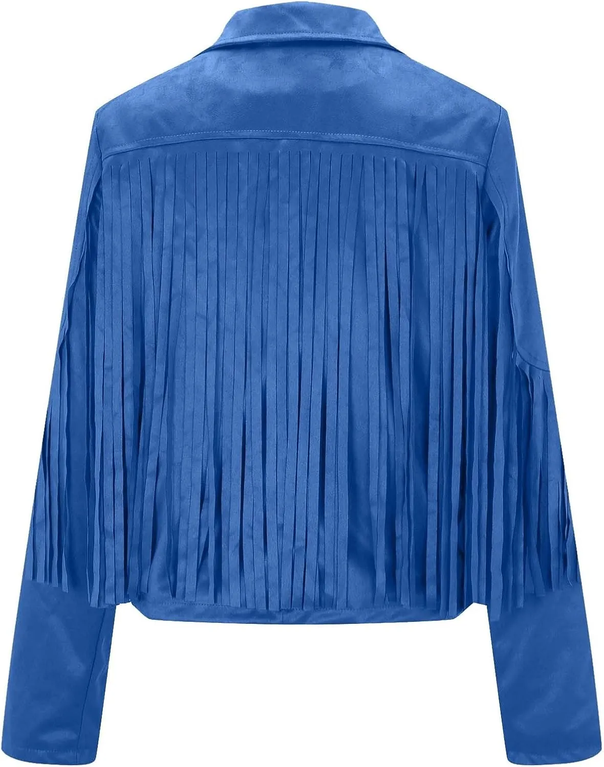 2023 Womens Fringe Jackets Fashion Cropped Petite Coats Tassel Motorcycle Short Jacket Trendy Casual Outerwear Overcoat