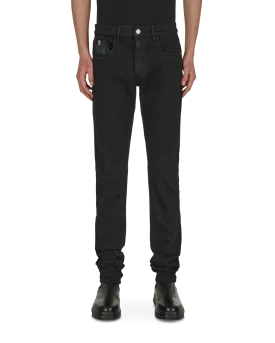 6 Pocket Skinny Denim Pants Black