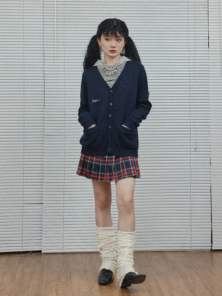 Achihara A-line Grid Skirt