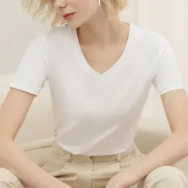 Amy Fashion - 95% Cotton Simple T-shirt