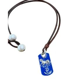 Blue Enamel Horse