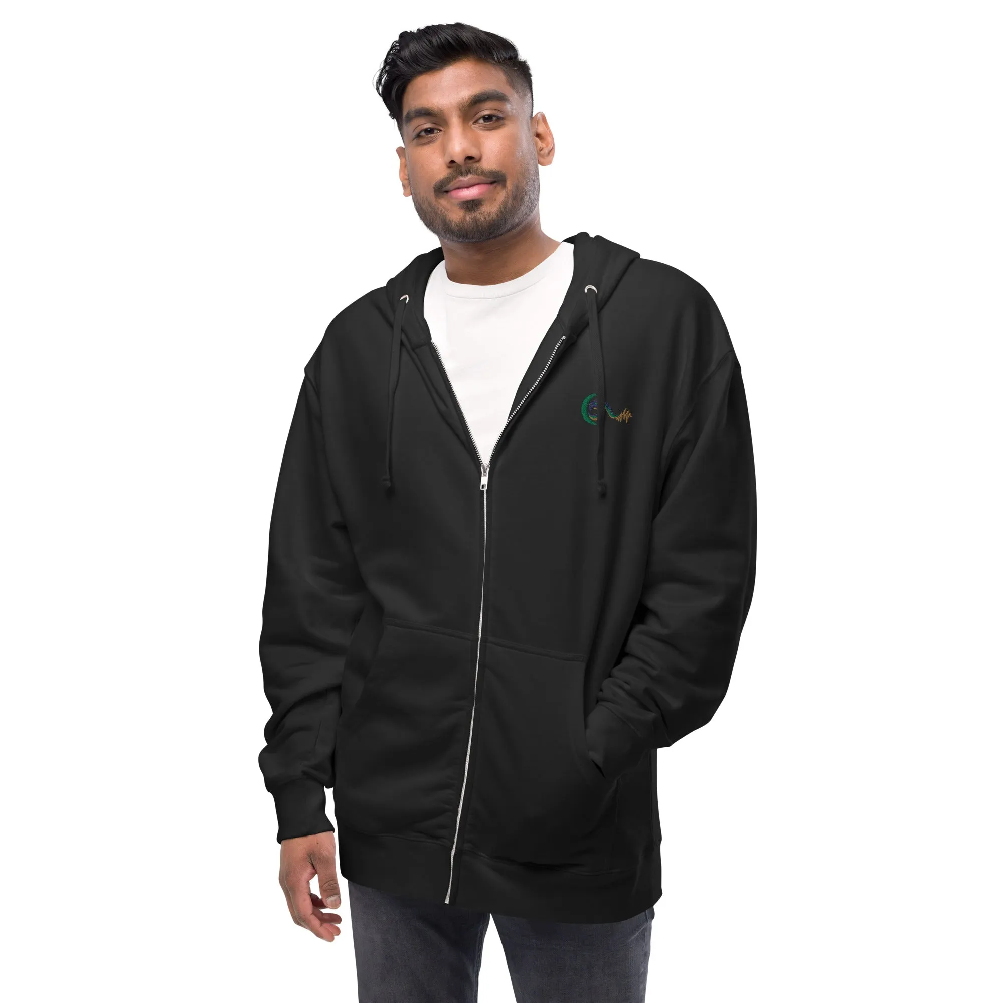 Bright Side Lifestyle Logo | Unisex fleece zip up hoodie