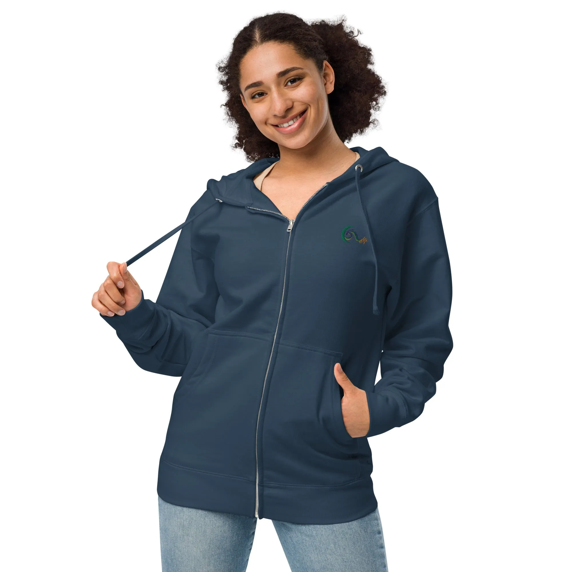 Bright Side Lifestyle Logo | Unisex fleece zip up hoodie