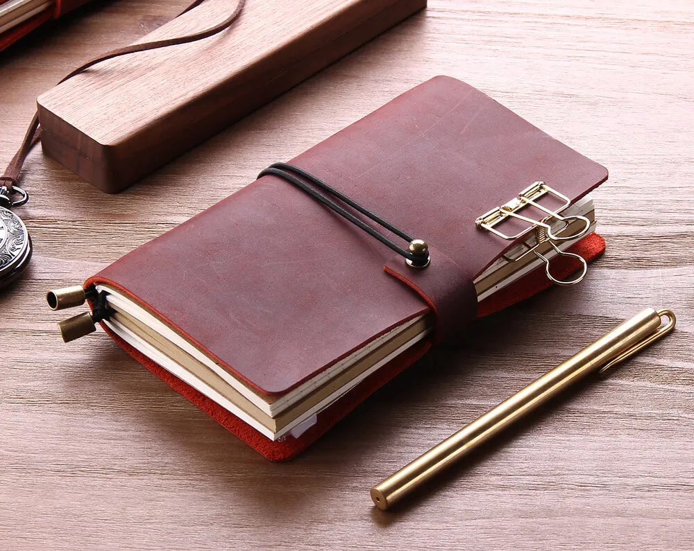 Custom Made 50 Handmade Refillable Leather Notebooks