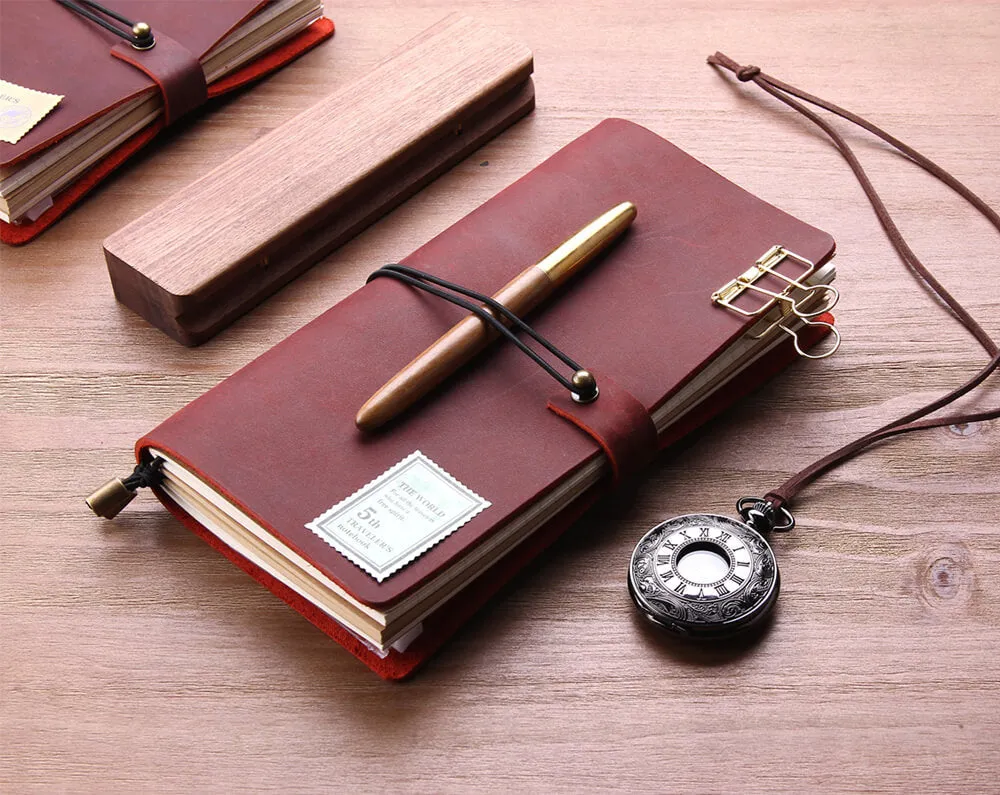 Custom Made 50 Handmade Refillable Leather Notebooks