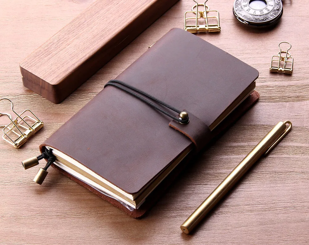 Custom Made 50 Handmade Refillable Leather Notebooks