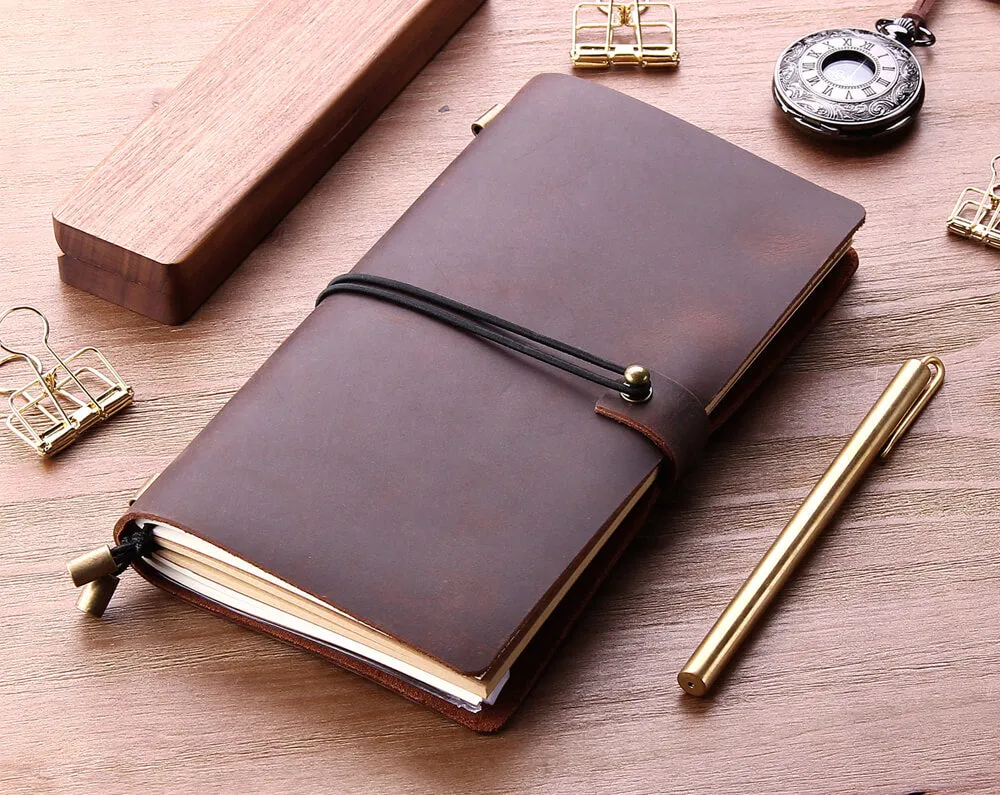 Custom Made 50 Handmade Refillable Leather Notebooks