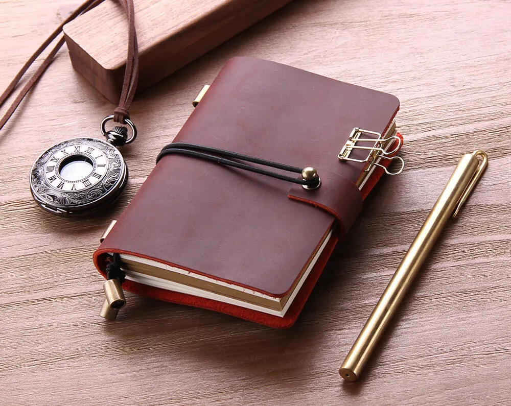 Custom Made 50 Handmade Refillable Leather Notebooks