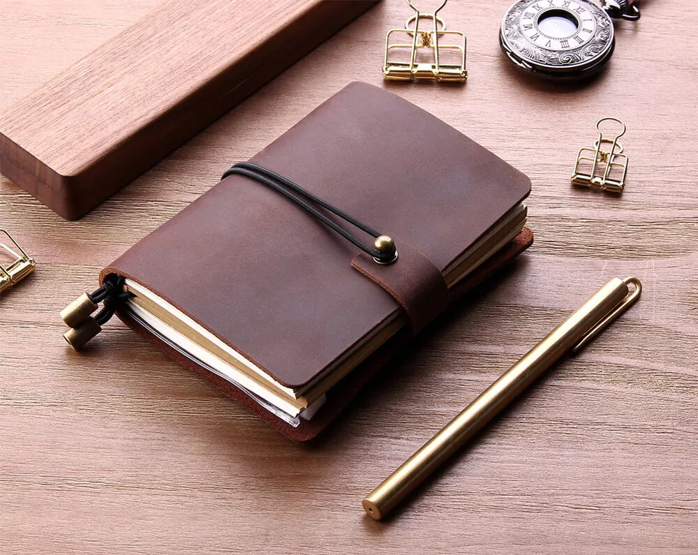 Custom Made 50 Handmade Refillable Leather Notebooks