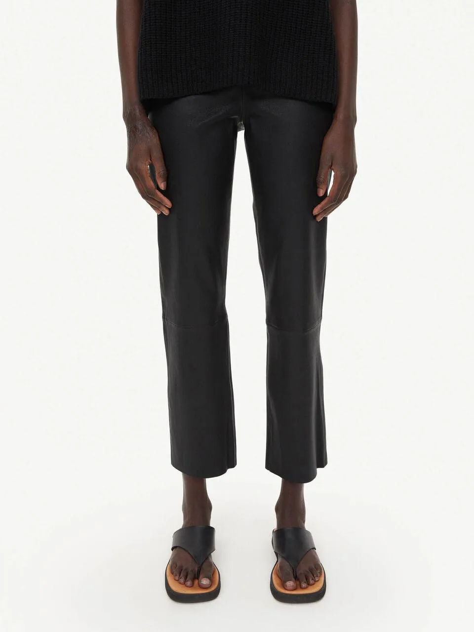 Florentina Black Leather Pants