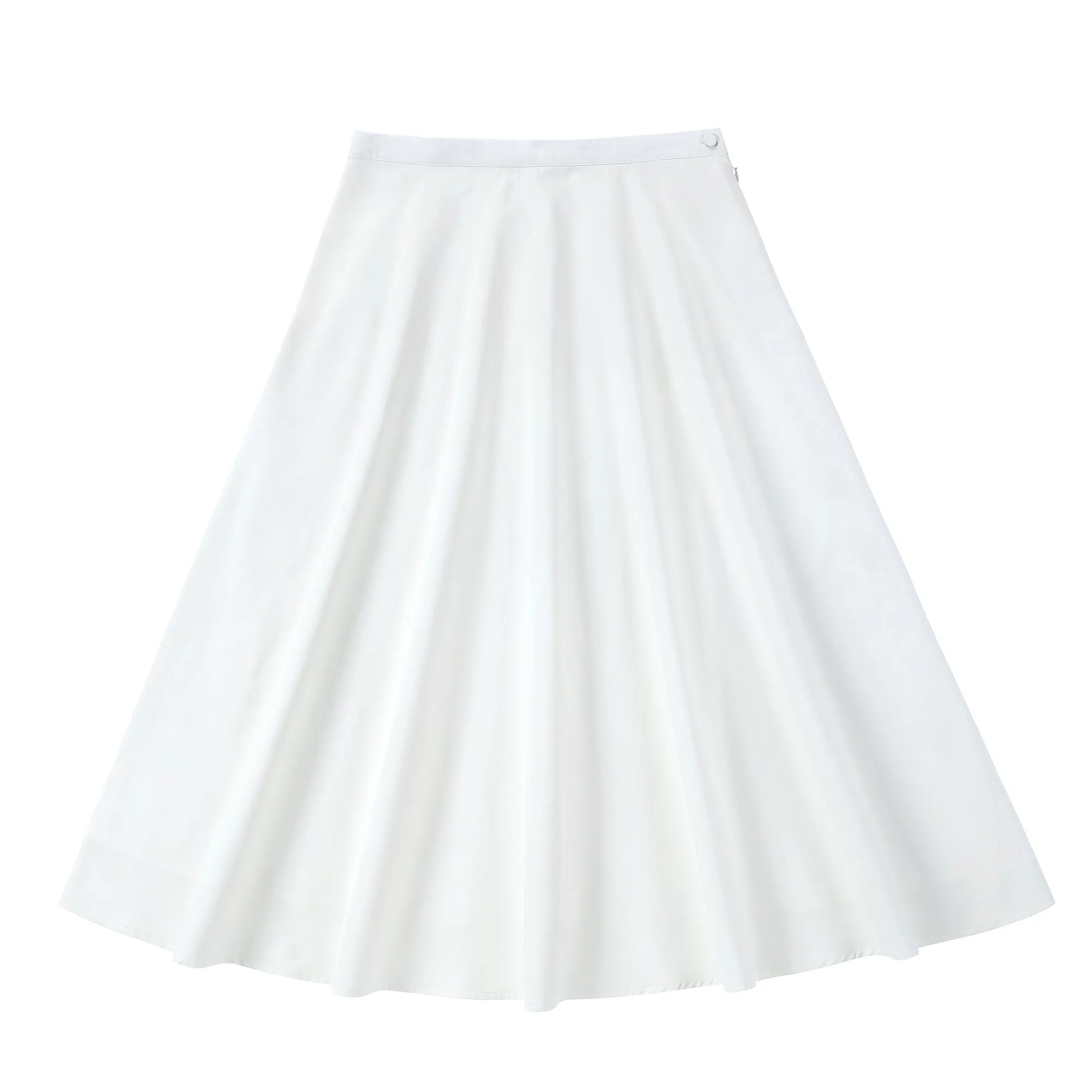 Ivory Midi A-Line Skirt