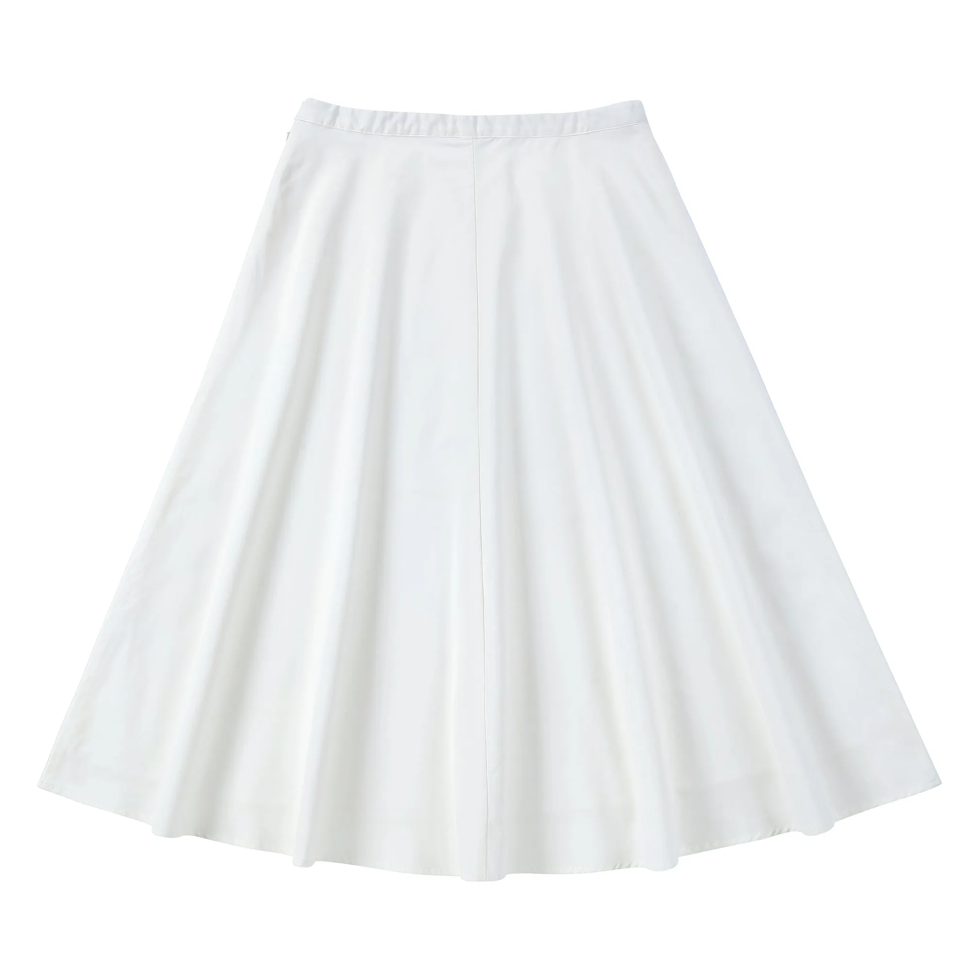 Ivory Midi A-Line Skirt