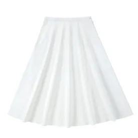 Ivory Midi A-Line Skirt