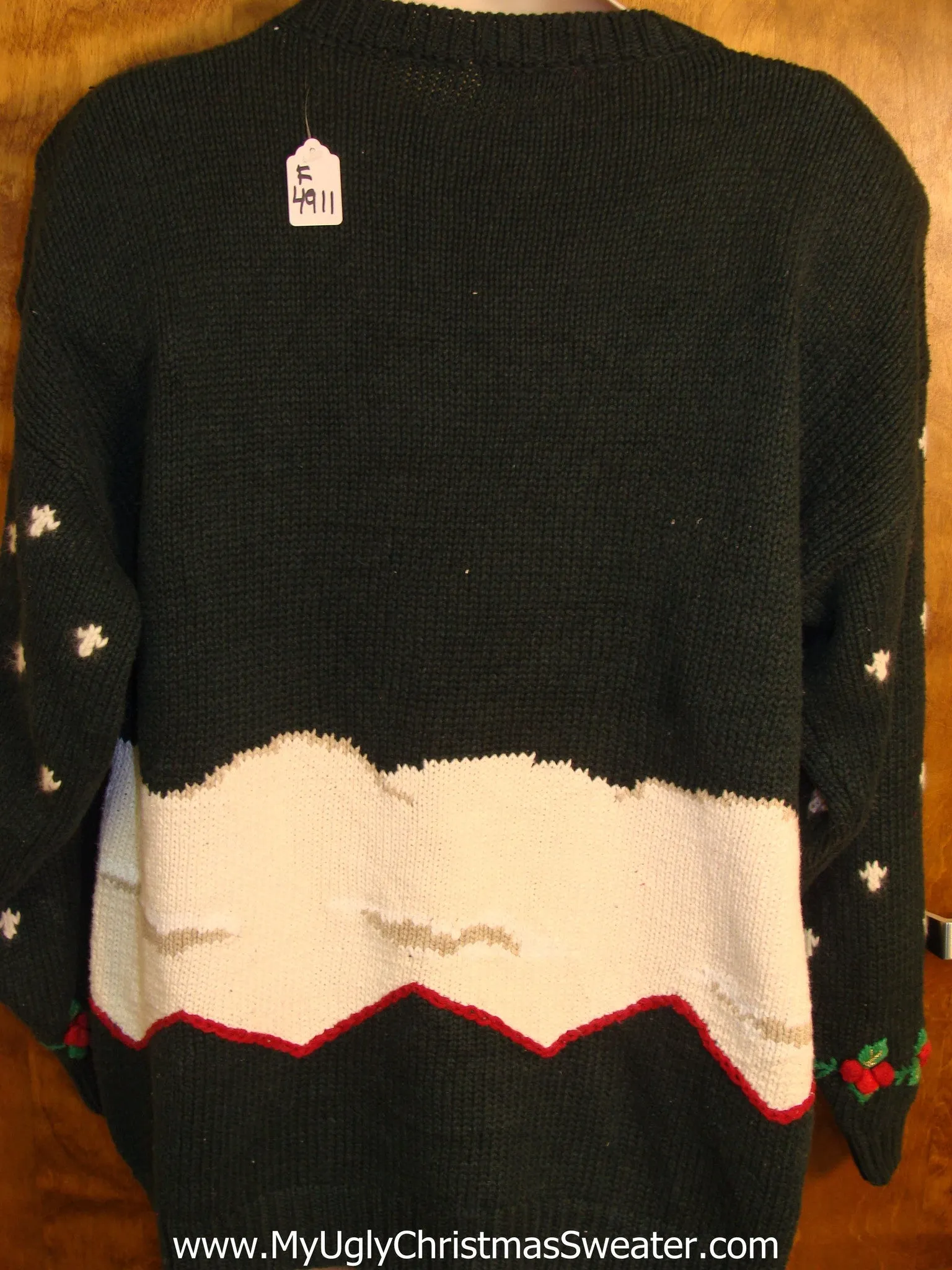 Leaping Reindeer 2sidedUgly Christmas Sweater