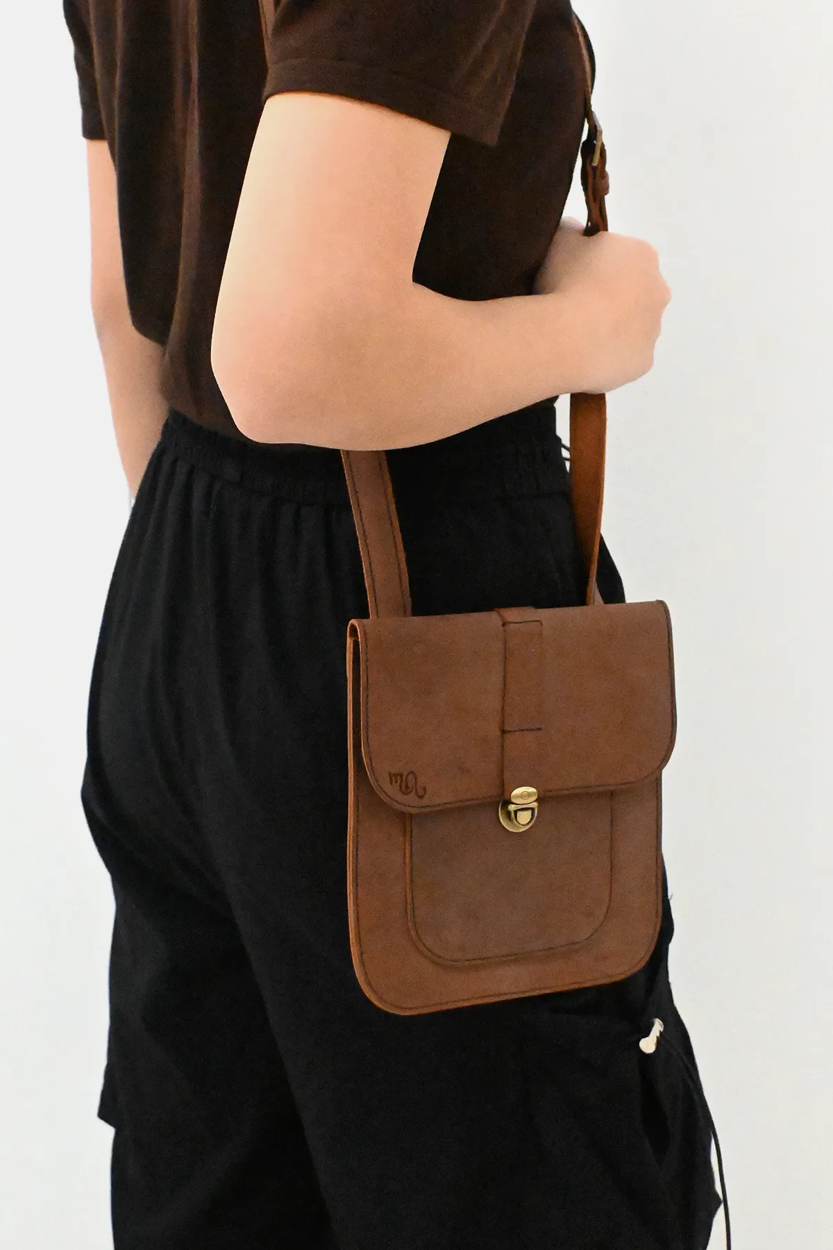 Leather Crossbody Clutch