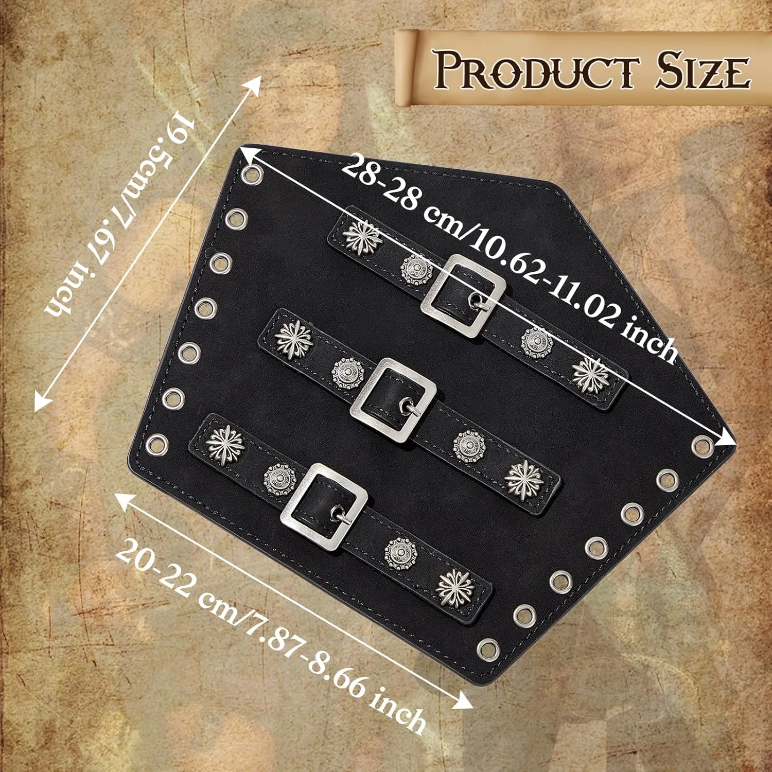 Leather Gauntlet Wristband Medieval Bracers 1 Pair Viking Wrist Retro Renaissance Guards Vintage Costumes Accessories