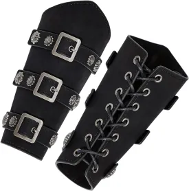 Leather Gauntlet Wristband Medieval Bracers 1 Pair Viking Wrist Retro Renaissance Guards Vintage Costumes Accessories