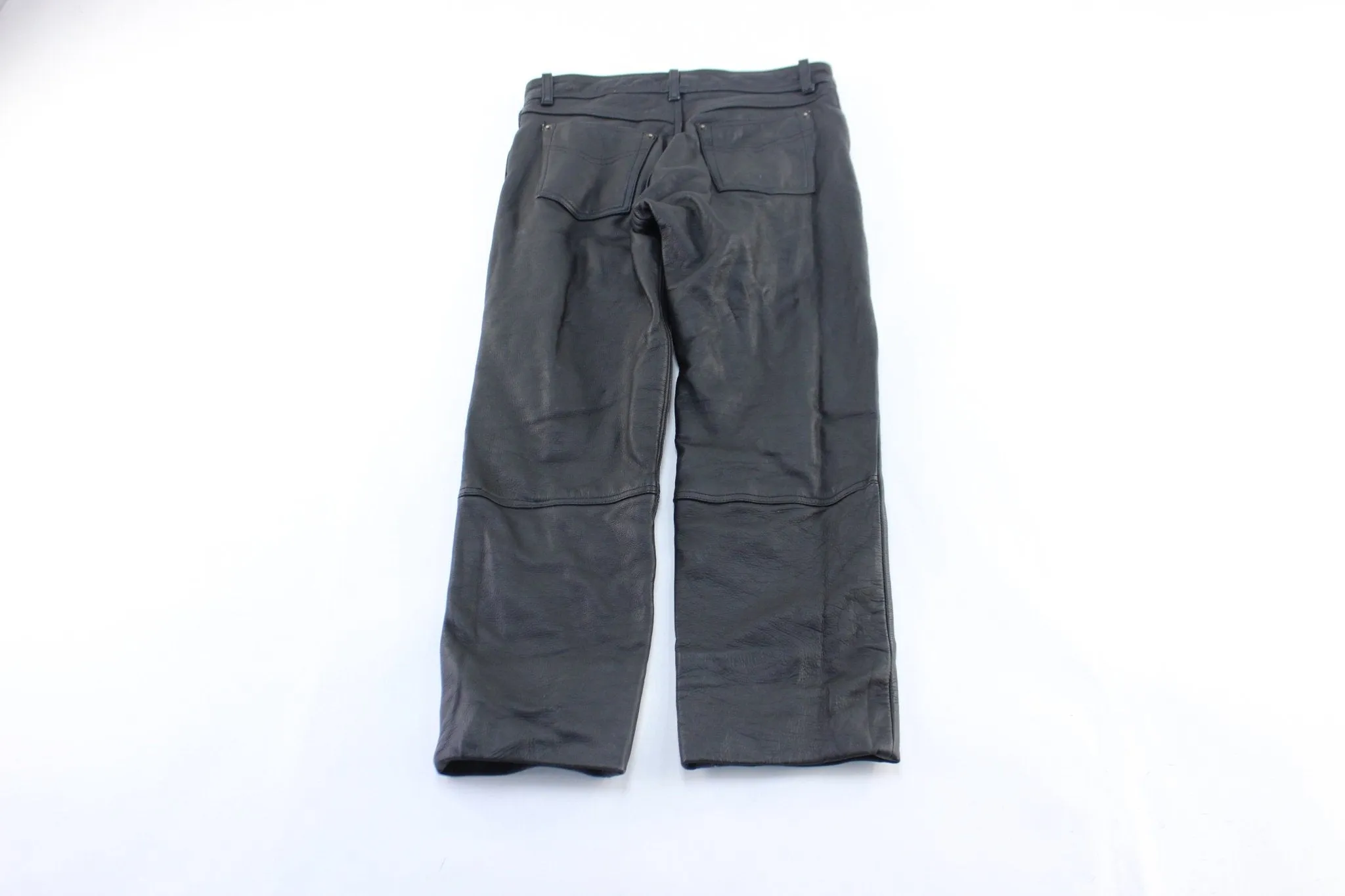 Leather King Black Leather Pants