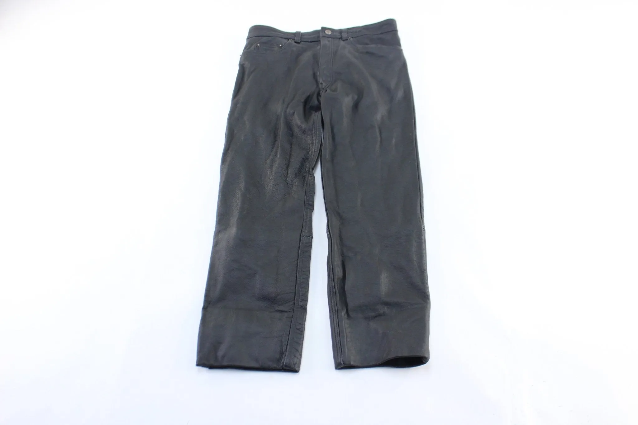 Leather King Black Leather Pants