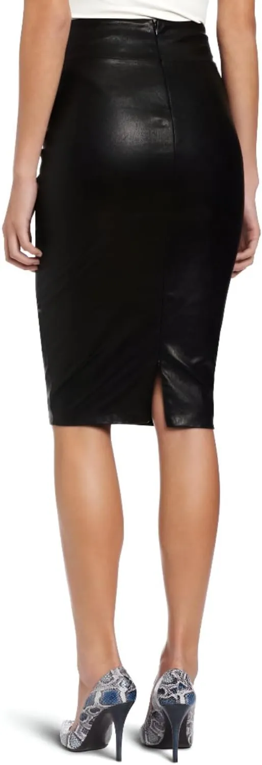 LL LEATHER LOVERS Leather Pencil Skirt for Women Below The Knee - Regular Use Skirt