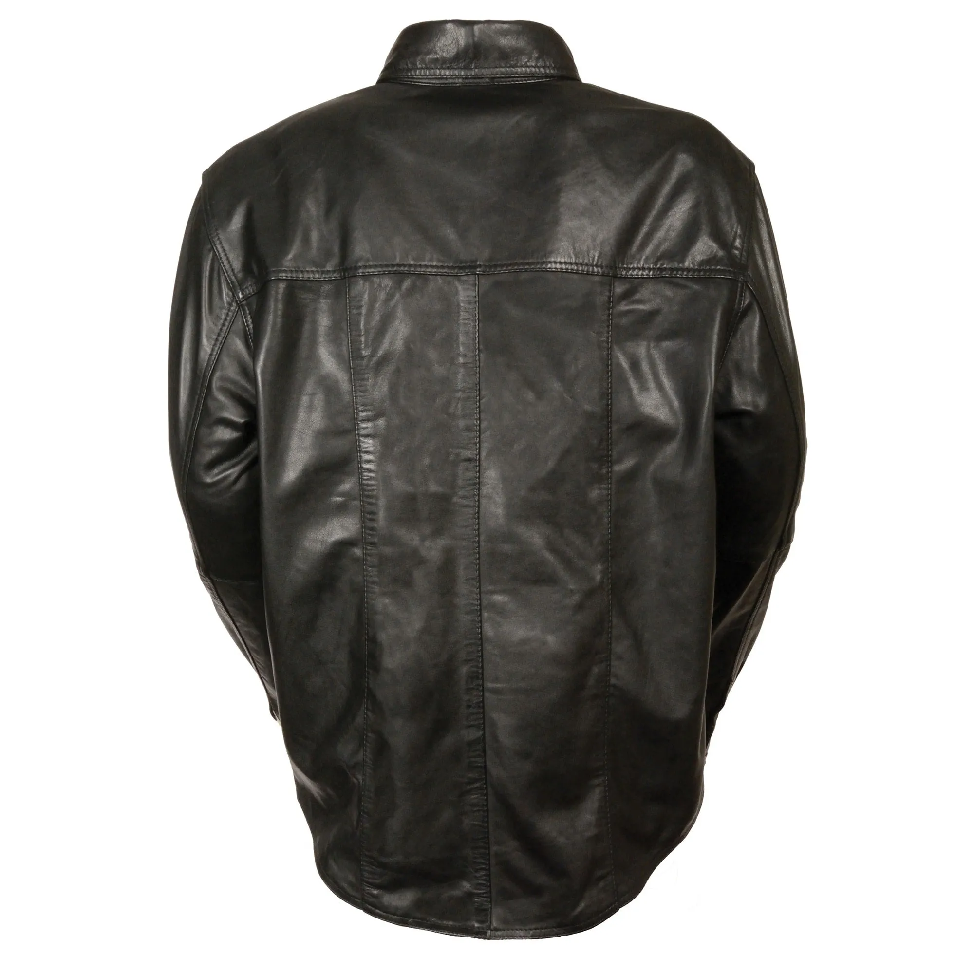 Men’s Black Lightweight Leather Shirt