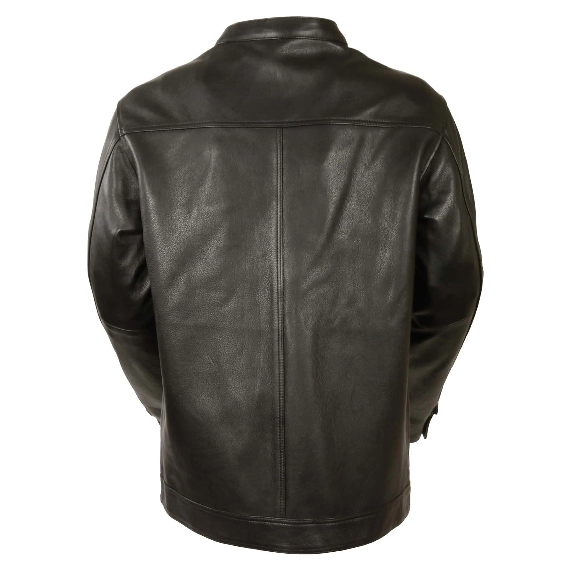 Men’s Club Style Cut Zipper/Snap Front Shirt Jacket