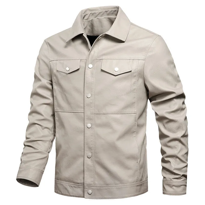 Men's Winter Leather Jacket Motorcycle Jacket