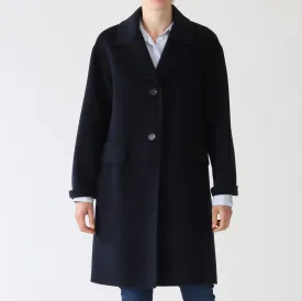 Midnight Blue Virgin Wool Coat