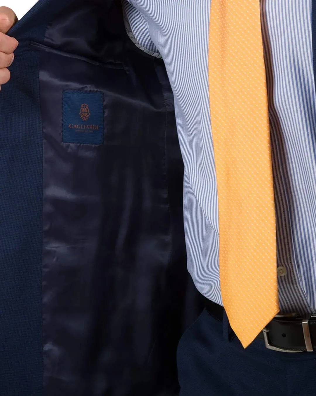Navy Puppytooth Suit