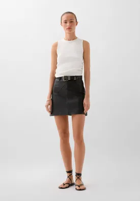 NEW LEATHER BELT SKIRT