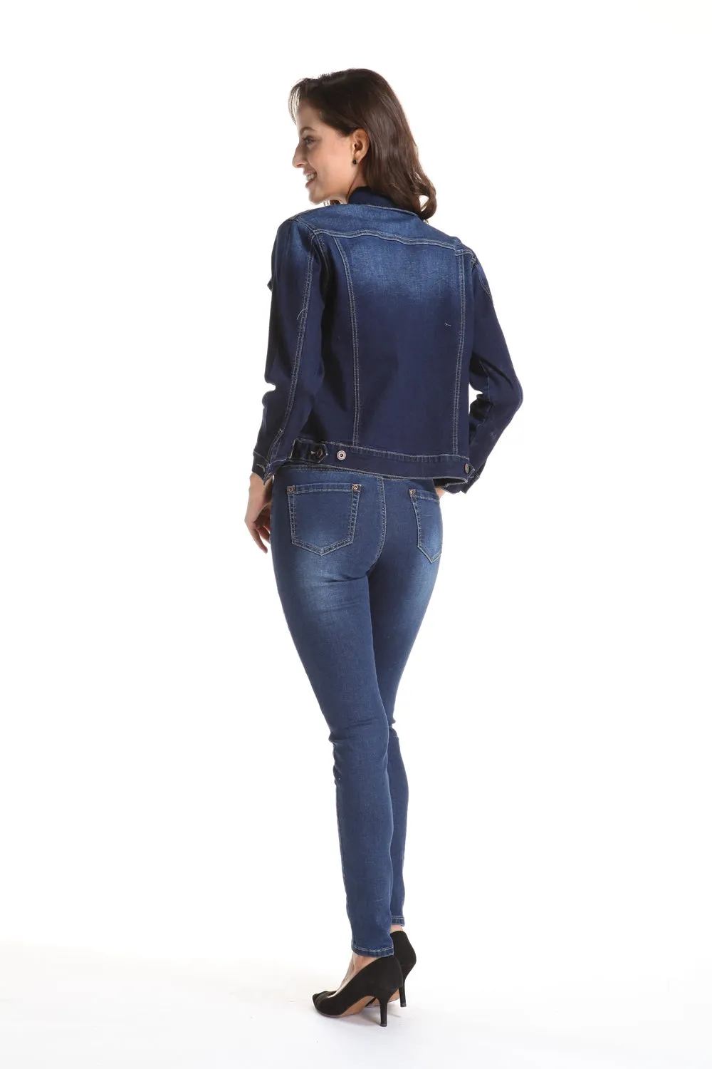 Orange by Fashion Village, JN-26-1 Dark Wash Denim Jacket