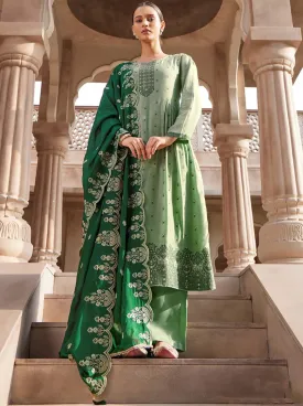 Party Wear Silk Jacquard Unstitched Suit Materials for Women