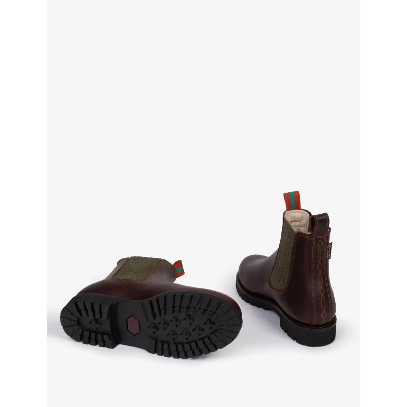 Penelope Chilvers Oscar Shearling Lined Ladies Leather Boots - Conker/Khaki