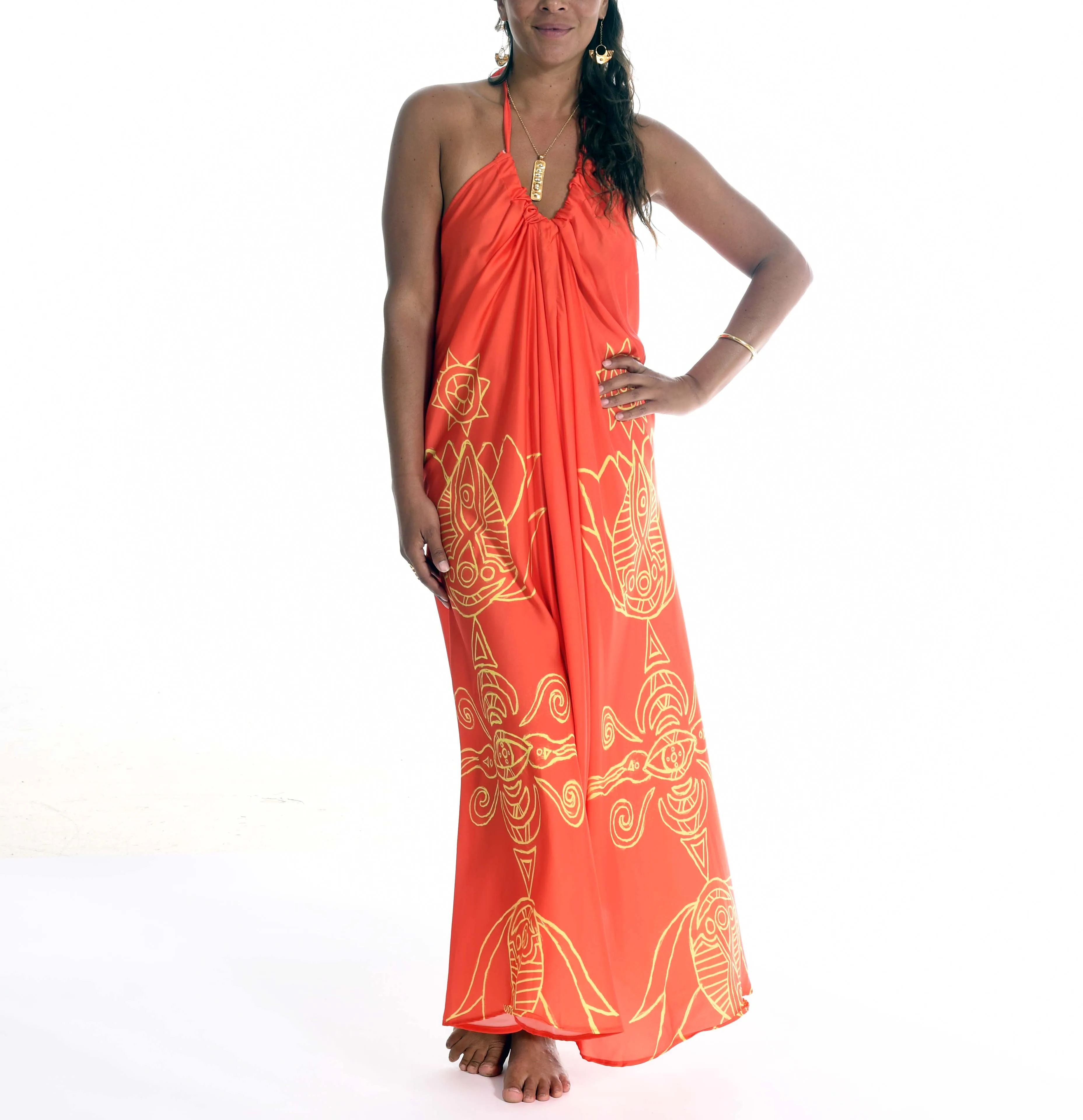 Red Alchemy Silk Gown