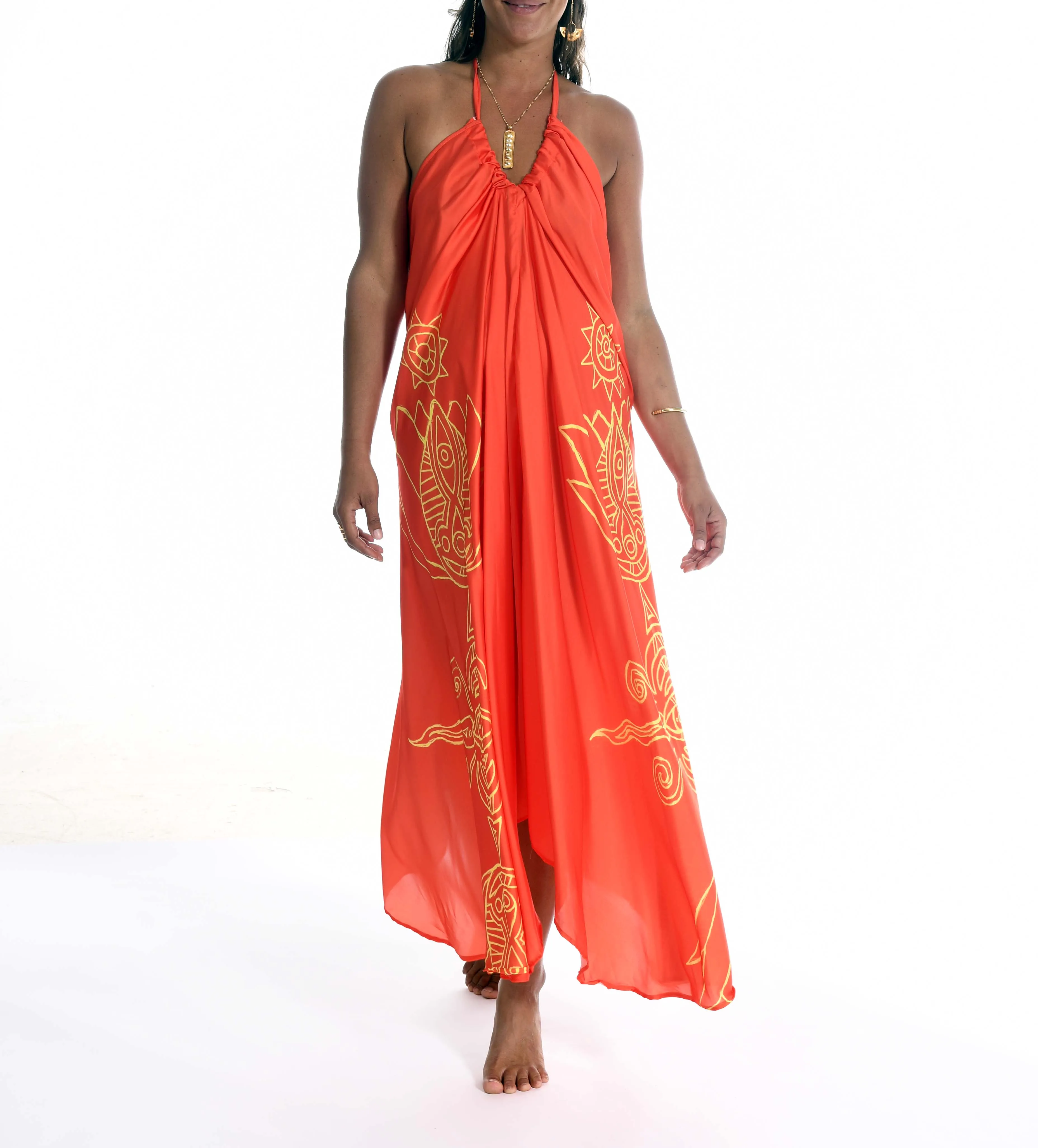 Red Alchemy Silk Gown