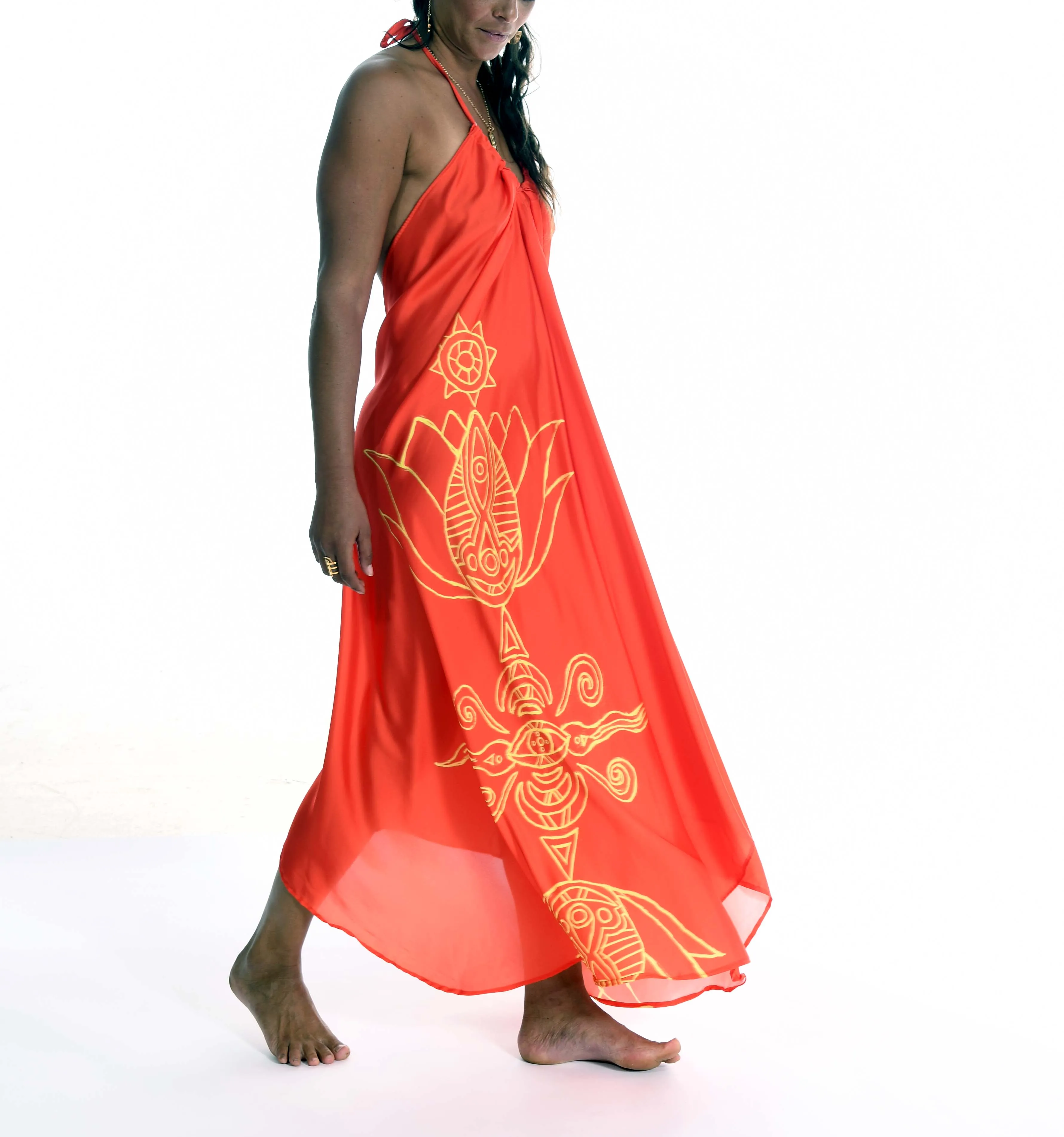Red Alchemy Silk Gown