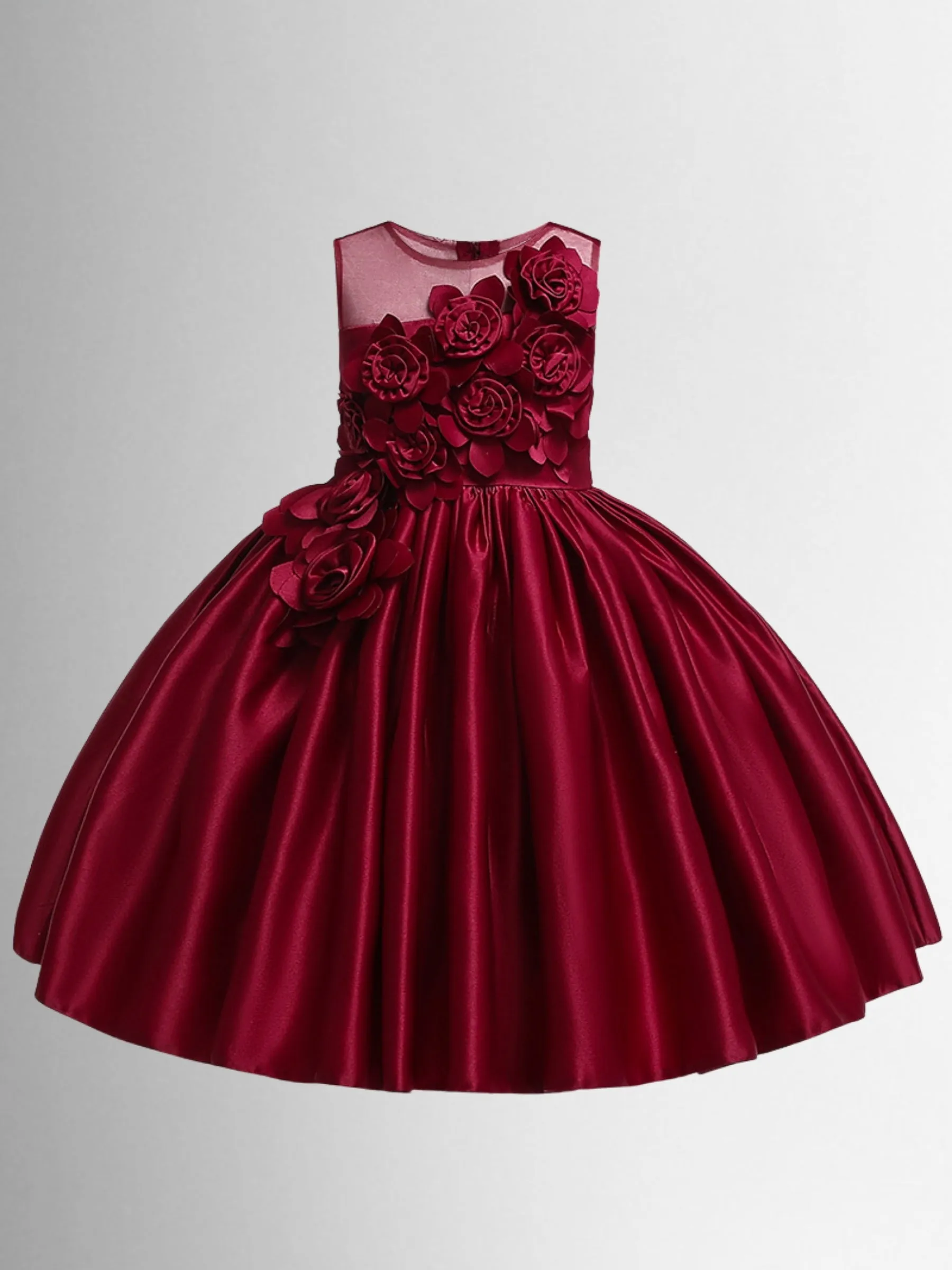 Silk Rosebud Princess Holiday Dress