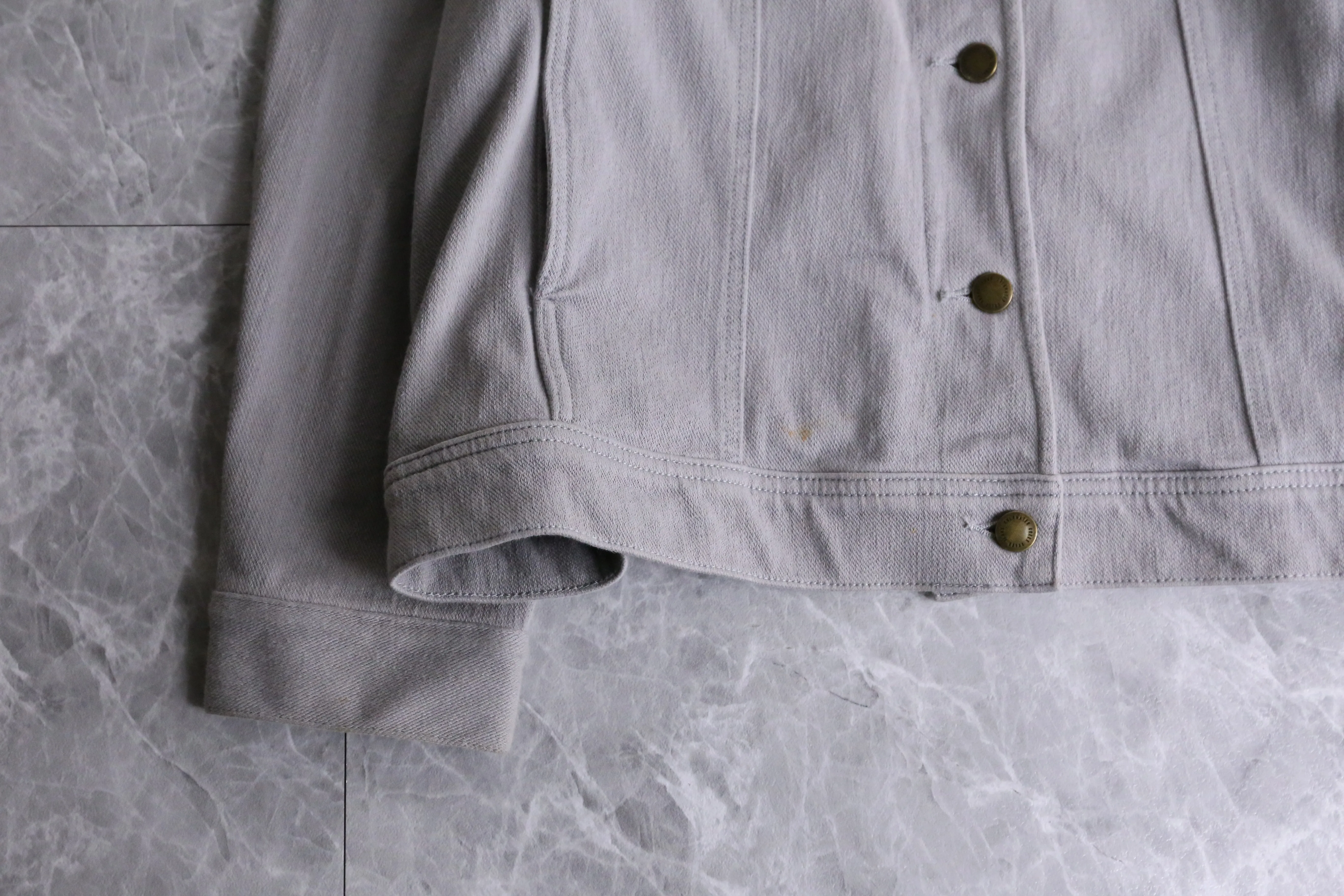 simple gray color cotton shirt jacket