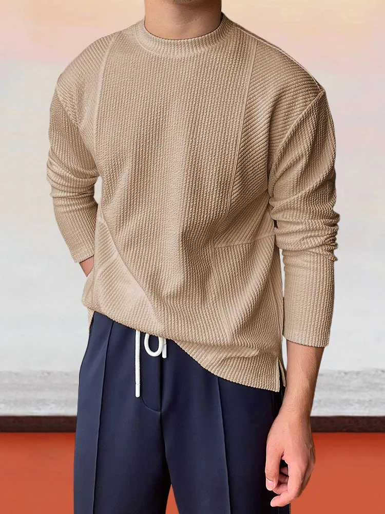 Simple Knit Round Neck Bottoming Shirt