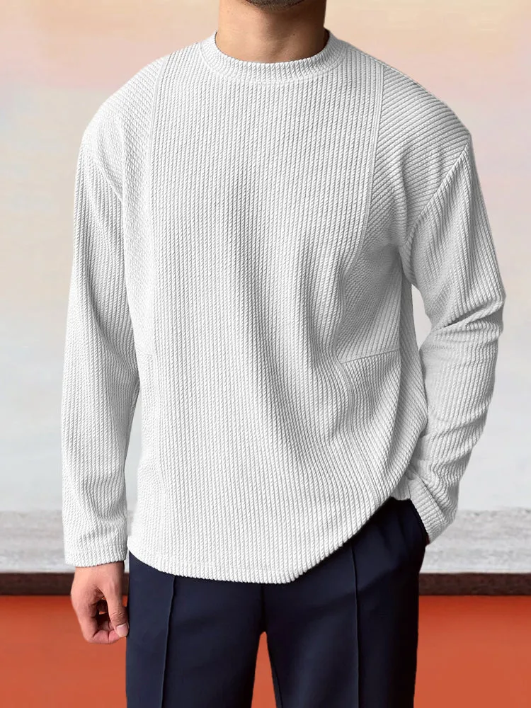 Simple Knit Round Neck Bottoming Shirt