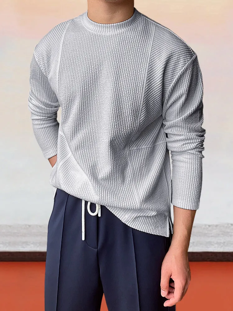 Simple Knit Round Neck Bottoming Shirt
