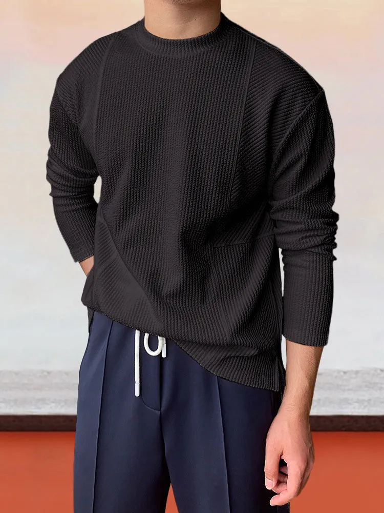 Simple Knit Round Neck Bottoming Shirt