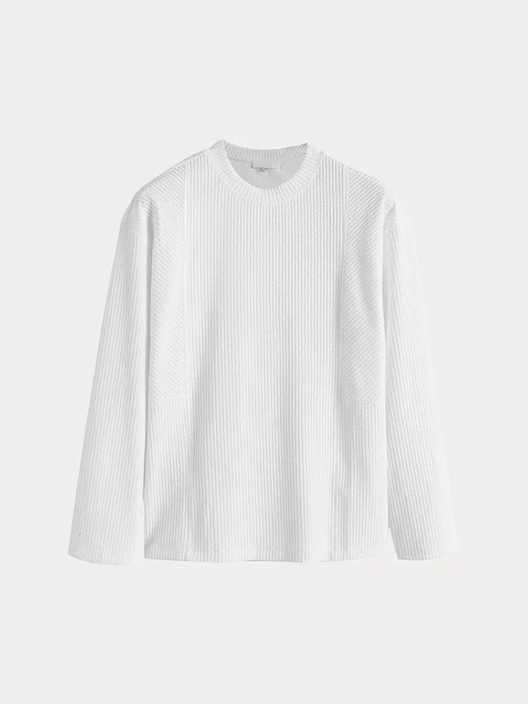 Simple Knit Round Neck Bottoming Shirt