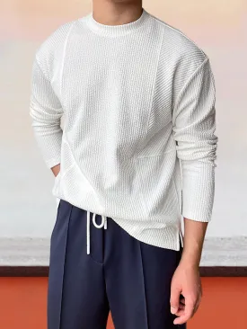 Simple Knit Round Neck Bottoming Shirt
