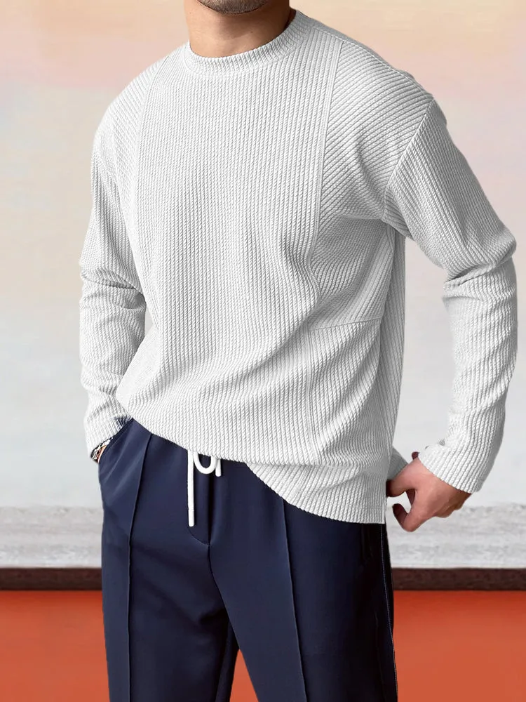 Simple Knit Round Neck Bottoming Shirt