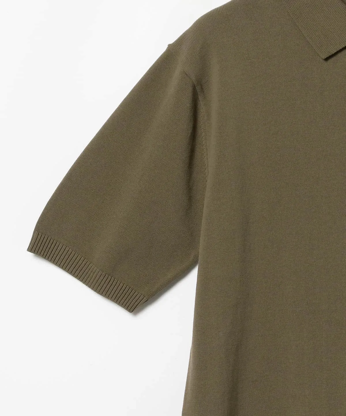 Solid Color Knitted Polo Shirt