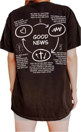 Three Circles Shirt, Good News Tee, Gospel T-Shirt, Christian Evangelism, Bold Jesus Apparel, Unisex, Sharing Faith