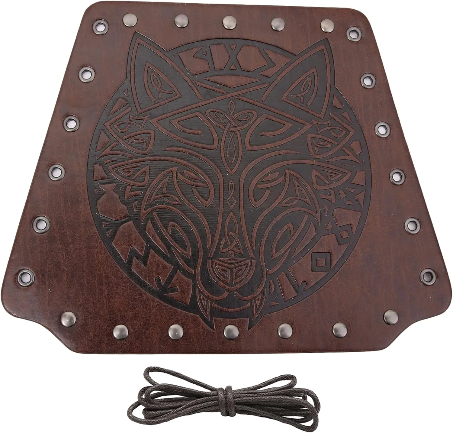 Viking Bracers Medieval Leather Bracers Embossed Wolf Leather Arm Guards Cuff Leather Gauntlet Armband Bracers