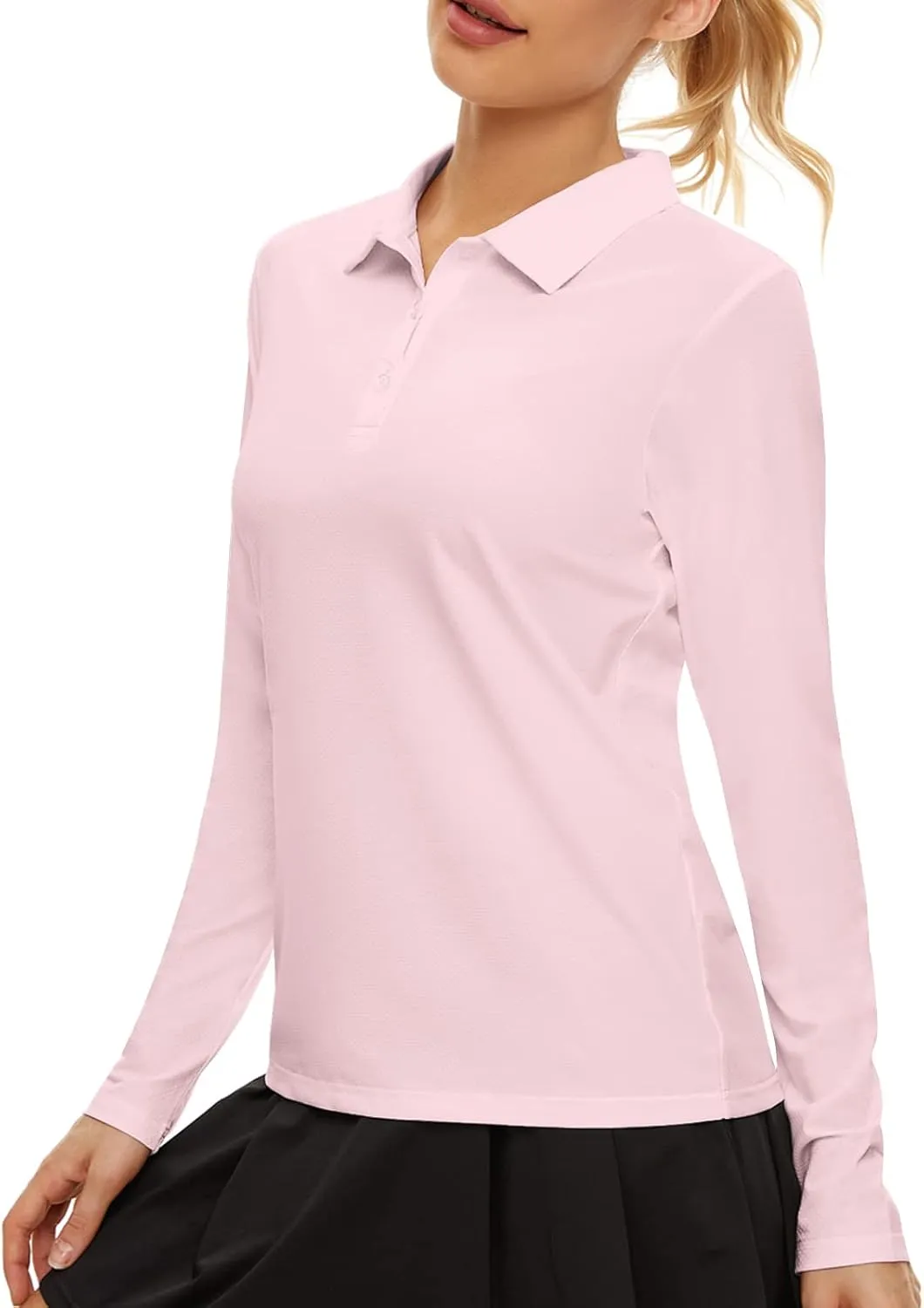 Women's Golf Shirt Long Sleeve Polo Shirt UPF50  Sun Protection Moisture Wicking Quick Dry Golf Polo Shirt